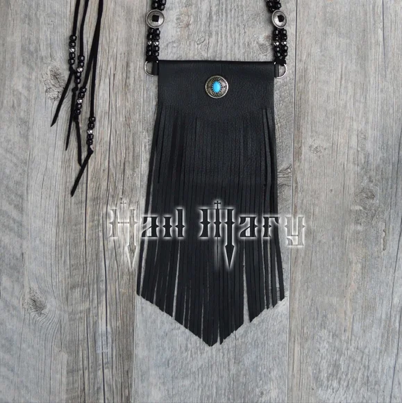 Leather Fringe Crossbody Bag